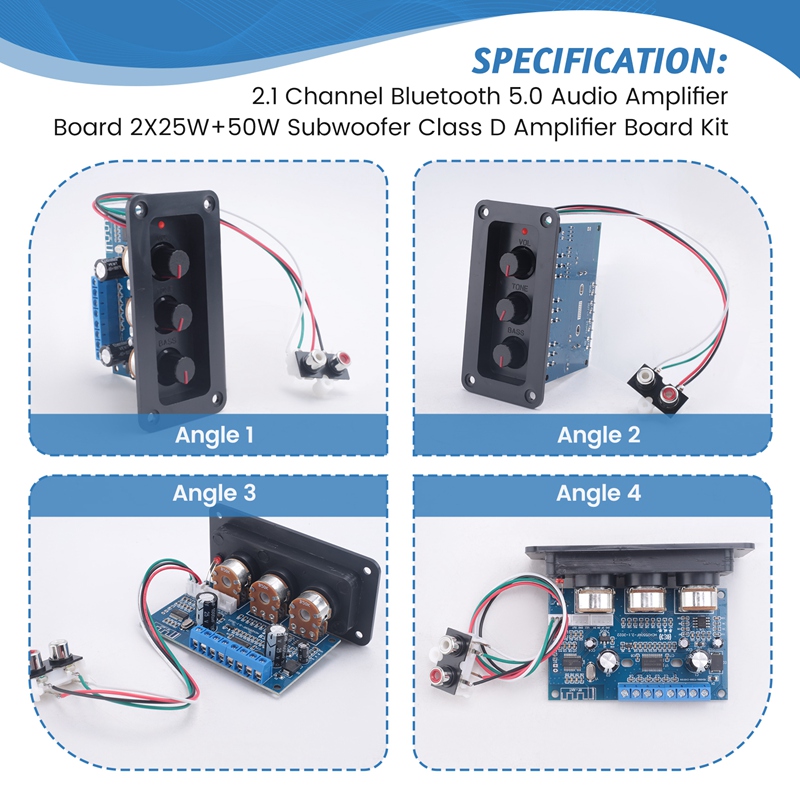 لوحة مكبر صوت بلوتوث 5.0 بقنات - مراجعة Audio Amplifier Board وسعره