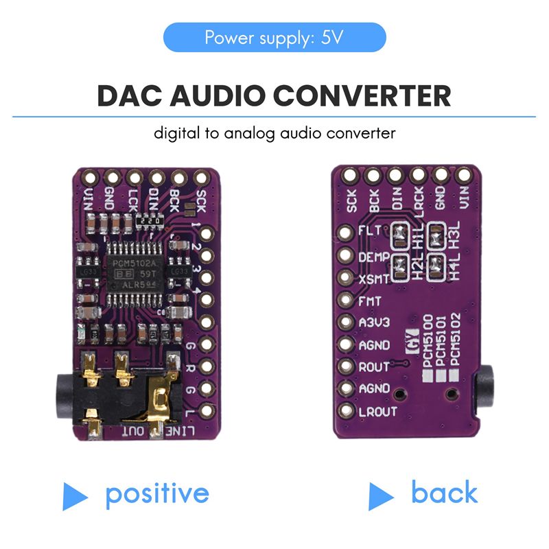 ● وحدة فك ترميز الصوت الرقمي P - مراجعة Pcm5102 وسعره